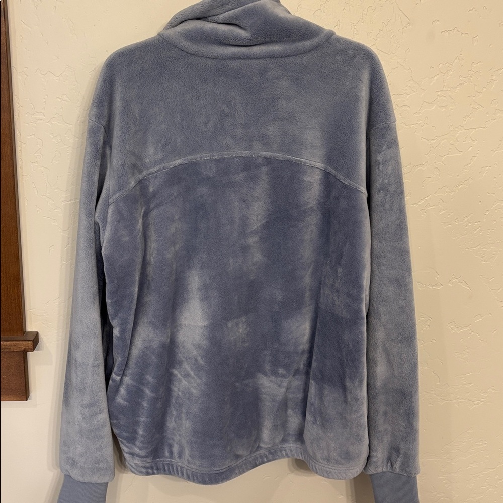 Athleta Light Cozy Karma zip fleece jacket, M, light blue - Picture 3 of 11